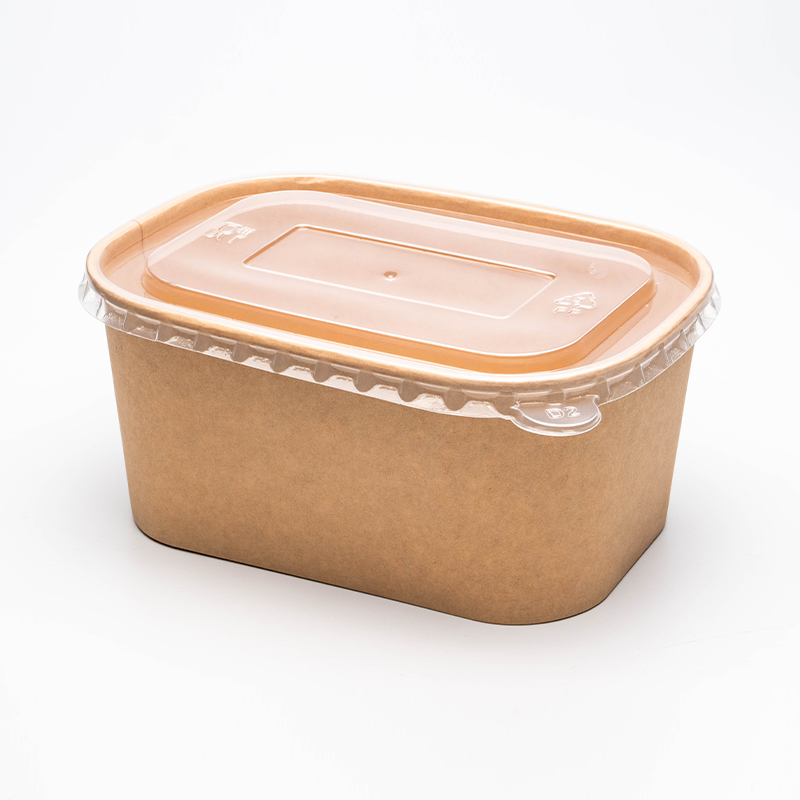 Rektangulær og kvadratisk papirskål